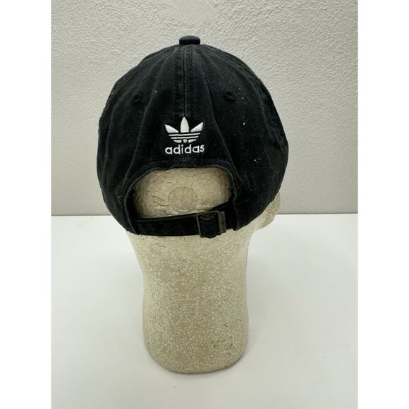 Adidas Baseball Hat Black Logo Embroidered Adjustable Cap - Picture 6 of 9